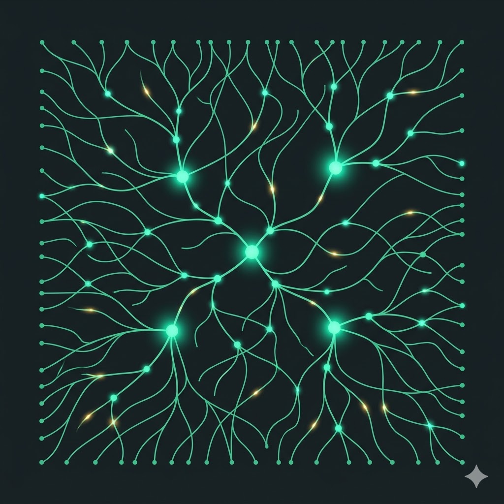 Abstract mycelium network